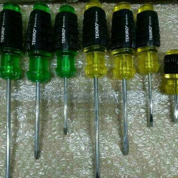 TEKIRO. OBENG SET 7 PCS GAGANG KARET / cushion grip screwdriver 7 pcs