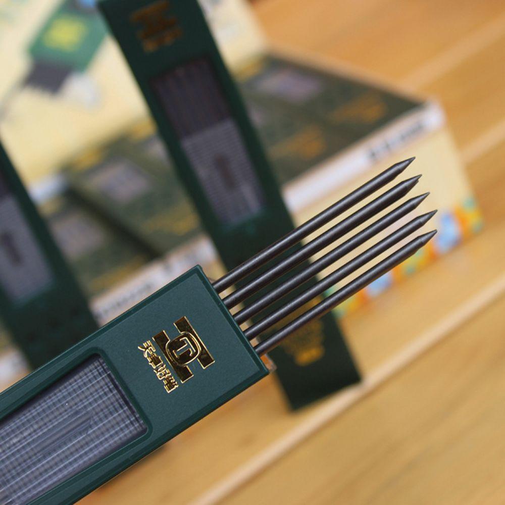 Lanfy 10pcs / Kotak Pensil Mekanikal 120mm 2.0mm Warna Hitam Untuk Sekolah / Kantor