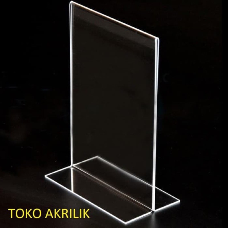 Tempat brosur/ Tent Holder acrylic 10,5x21cm#ketebalan 3mm