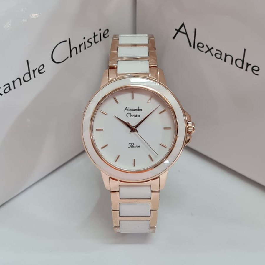 JAM TANGAN WANITA ALEXANDRE CHRISTIE AC 2930 CERAMIC ORIGINAL GARANSI RESMI 1 TAHUN