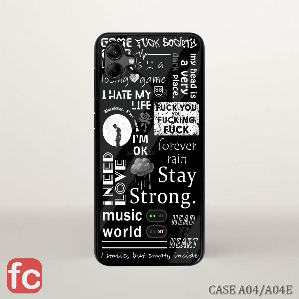 Case Samsung A04 A04E With Protector Camera | FR11 Aesthetic Astetik | Case Glossy Hd A04 a04e | Cas