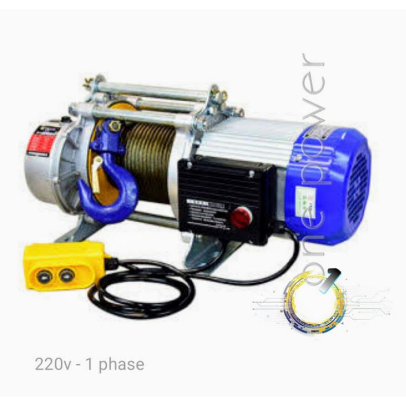 WINCH wire rope hoist electric 1200kg sling 30 crane katrol 1,2 ton