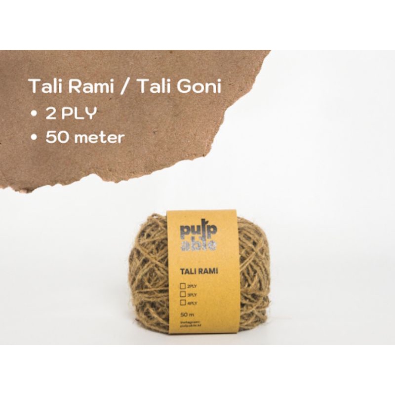 

Tali rami / tali goni / hemp rope 2 Ply - 50 meter - Pulpable