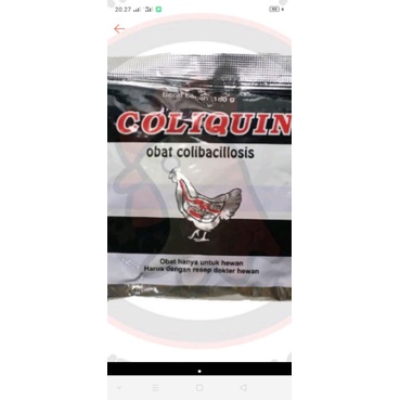 Coliquin 100 gram obat ayam