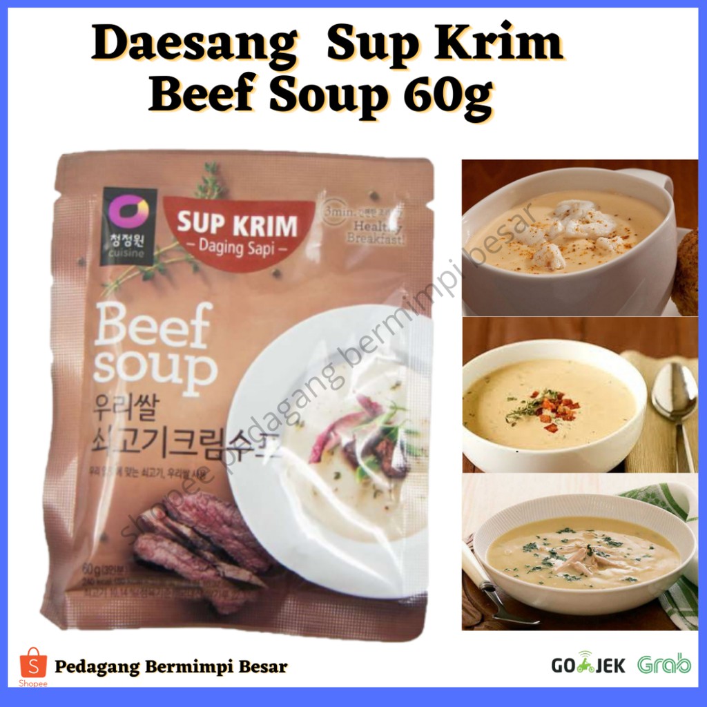 Daesang Beef Soup Daging Sapi 60g/ Krim Daging Sapi/  Daesang Instant Soup Beef/ Cung Jung one Beef