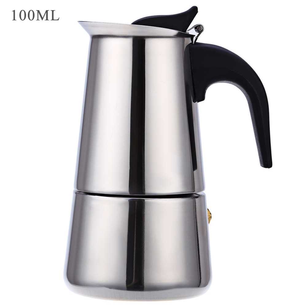 (BAYAR DI TEMPAT) One Two Cups Espresso Coffee Maker Moka Pot Teko 100ml 2 Cup - Z20