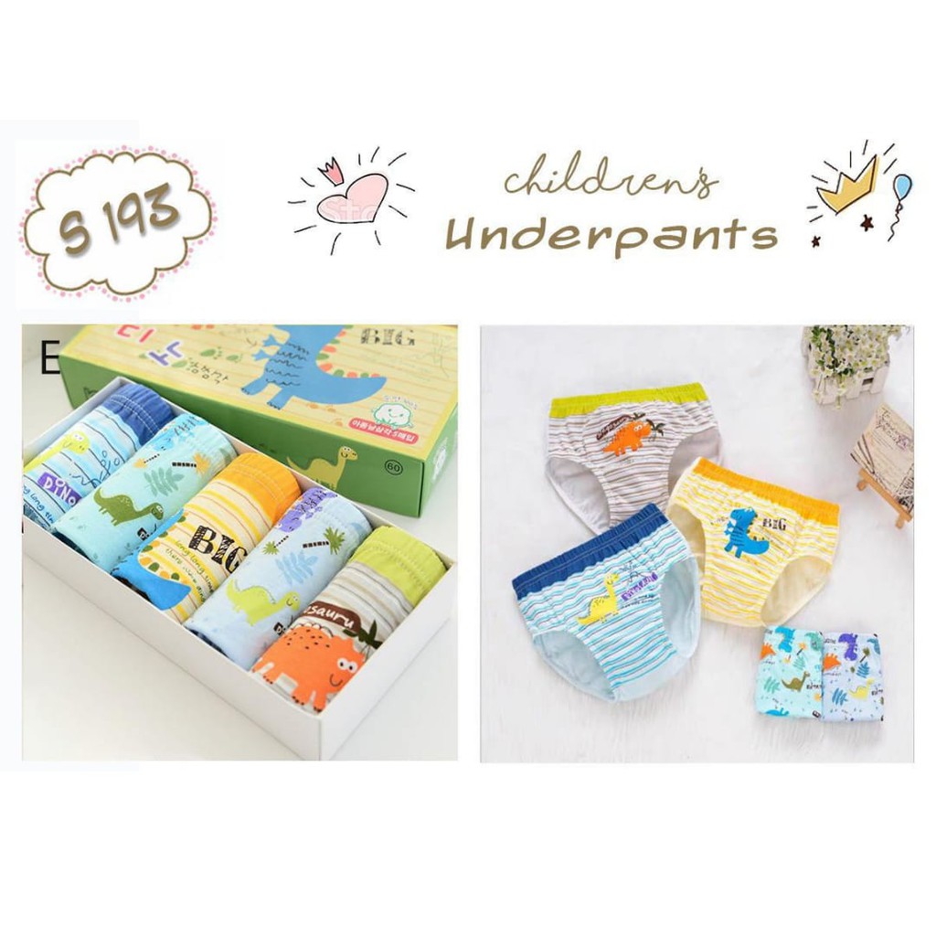 ♥BabyYank♥ CELANA DALAM / UNDERWEAR ANAK LAKI LAKI PER BOX ISI 5 PCS LUCU BAHAN KATUN