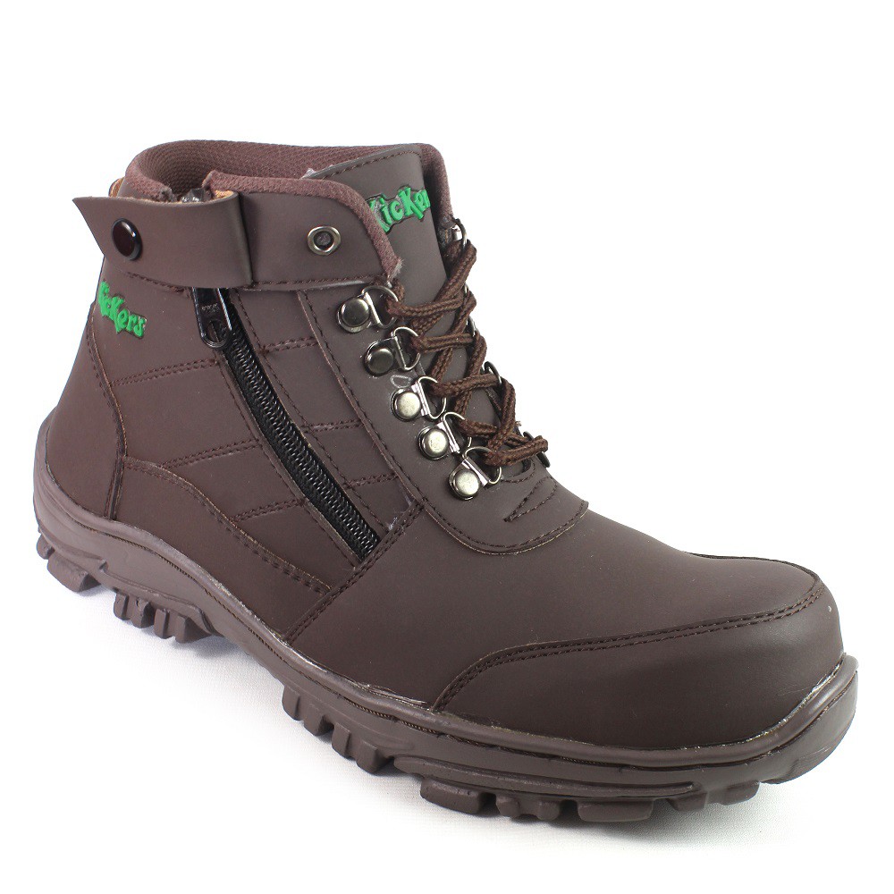 MS SHOP - TERMURAH - Boots Safety Cowok Kickers Morisey Coklat Sepatu Gunung Pria Bots Hiking Gaya