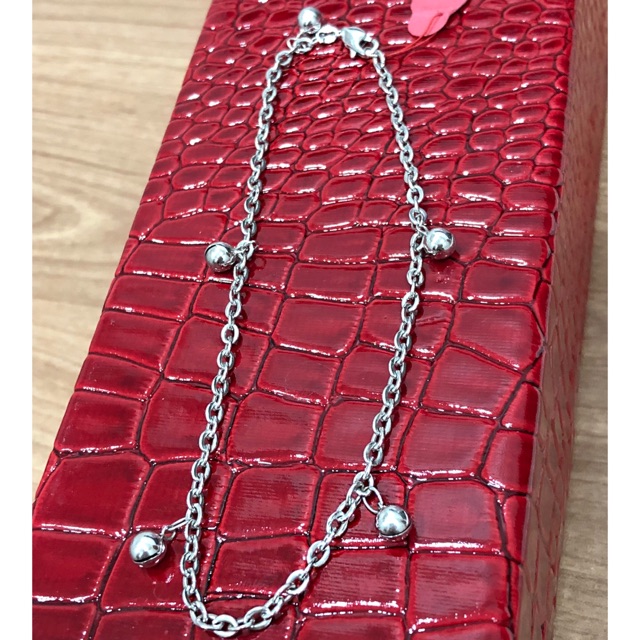 Gelang kaki rantai Hollow Fancy emas putih