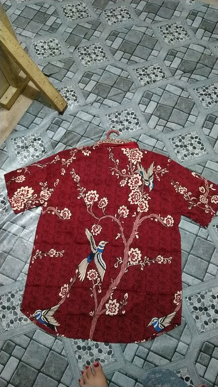 Batik Couple Set Warna Maroon Edisi Imlek, Dl# Bahan Katun Stretch