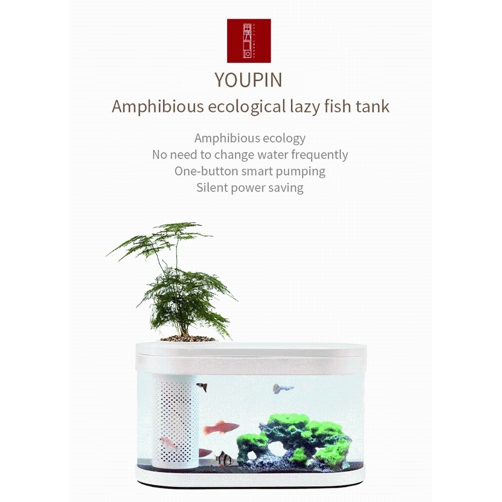 YOUPIN GEOMETRY Aquaponics Aquascape Aqurium Akuarium Lazy Fish Tank