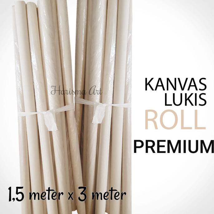 

KANVAS LUKIS ROLL UKURAN 1,5 3M KWALITAS NO 1||BAHAN MARSOTO COTTON