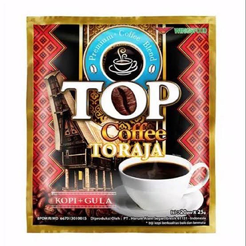 

TOP COFFEE TORAJA RENCENG 10X30 GR