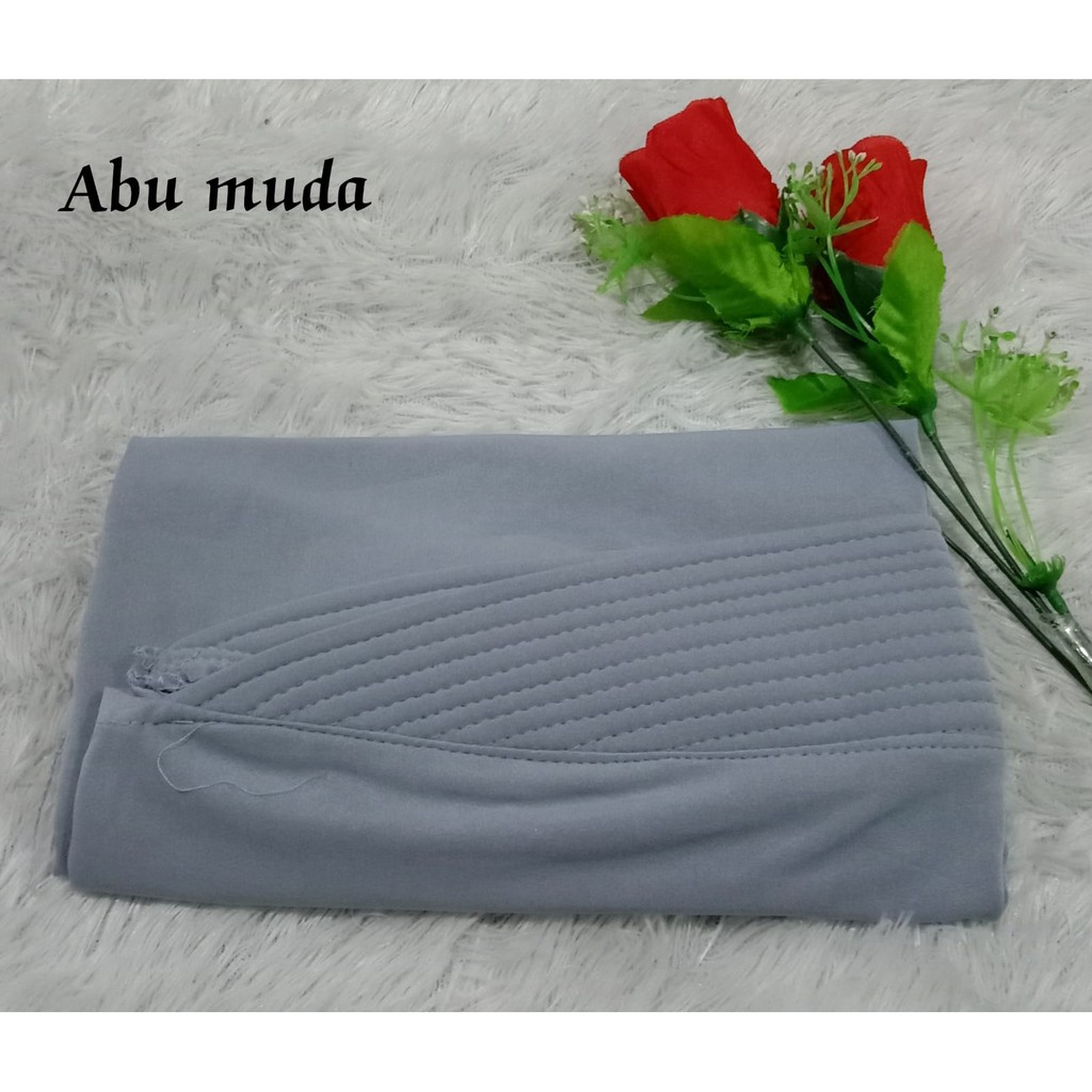 Best Seller...!!! Bergo Oval Polos / Hijab Harian Simple-Abu Muda