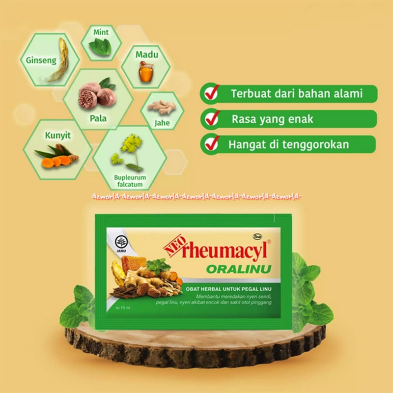 Neo Rheumacyl Oralinu 5sachet Obat Herbal Cair Untuk Pegal Linu Neoremacil NeoRheumacyl Neu Remacil