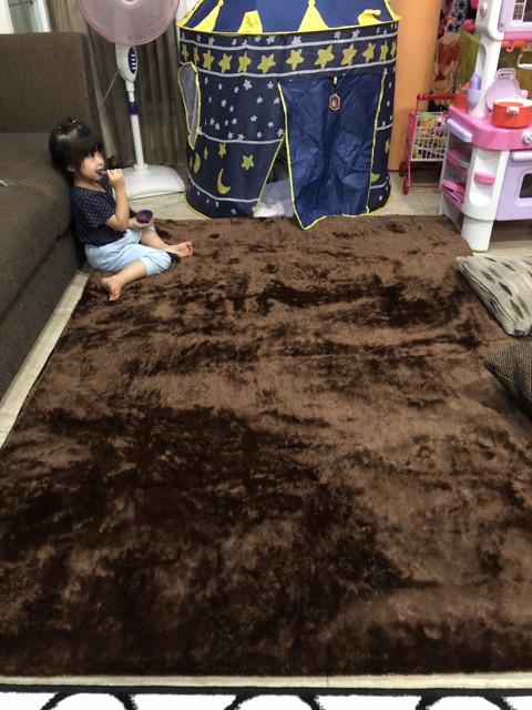 [lantai]karpet Bulu Rasfur 200 X 150 Tebel 4cm Anti Slip Isi Busa Empuk Anti Rontok