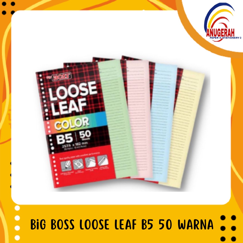 

Big Boss LOOSE LEAF B5 50 Warna (PCS)