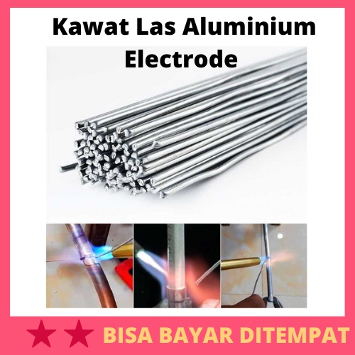 Kawat Las Aluminium Electrode Suhu Rendah 500mm 20PCS / Kawat Las Listrik Solder Timah Alumunium Sta