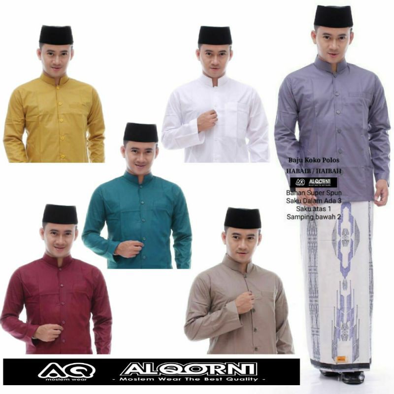 baju koko polos habaib