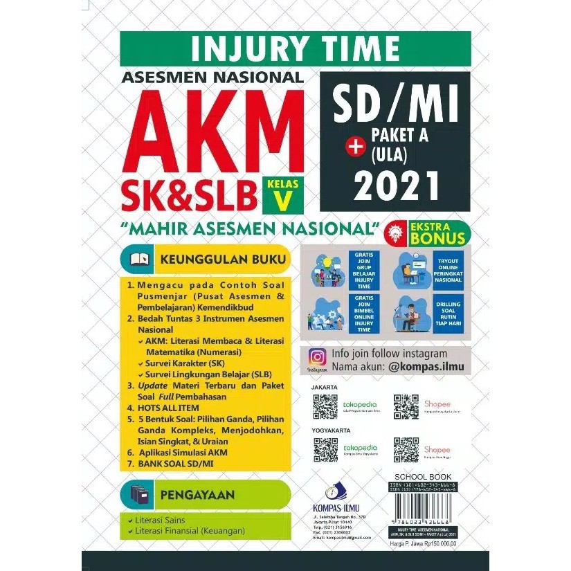 Injury Time Akm Sk Slb Kelas V Sd Mi 2021 Shopee Indonesia