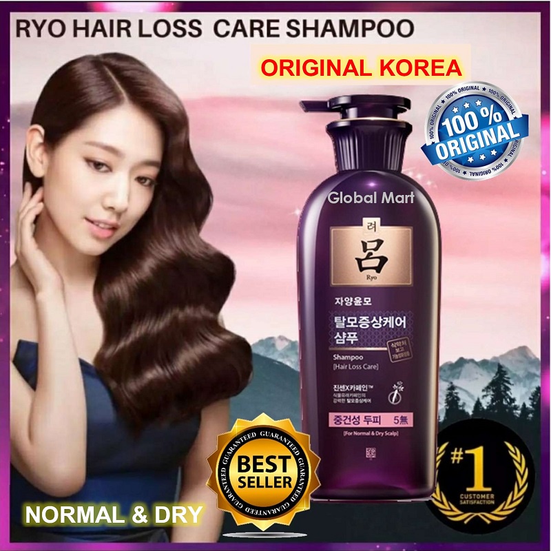 ORIGINAL KOREA Ryo Shampoo Hair Loss Care 400ml Perawatan Rambut Rontok FAST DELIVERY-Normal & Dry Scalp