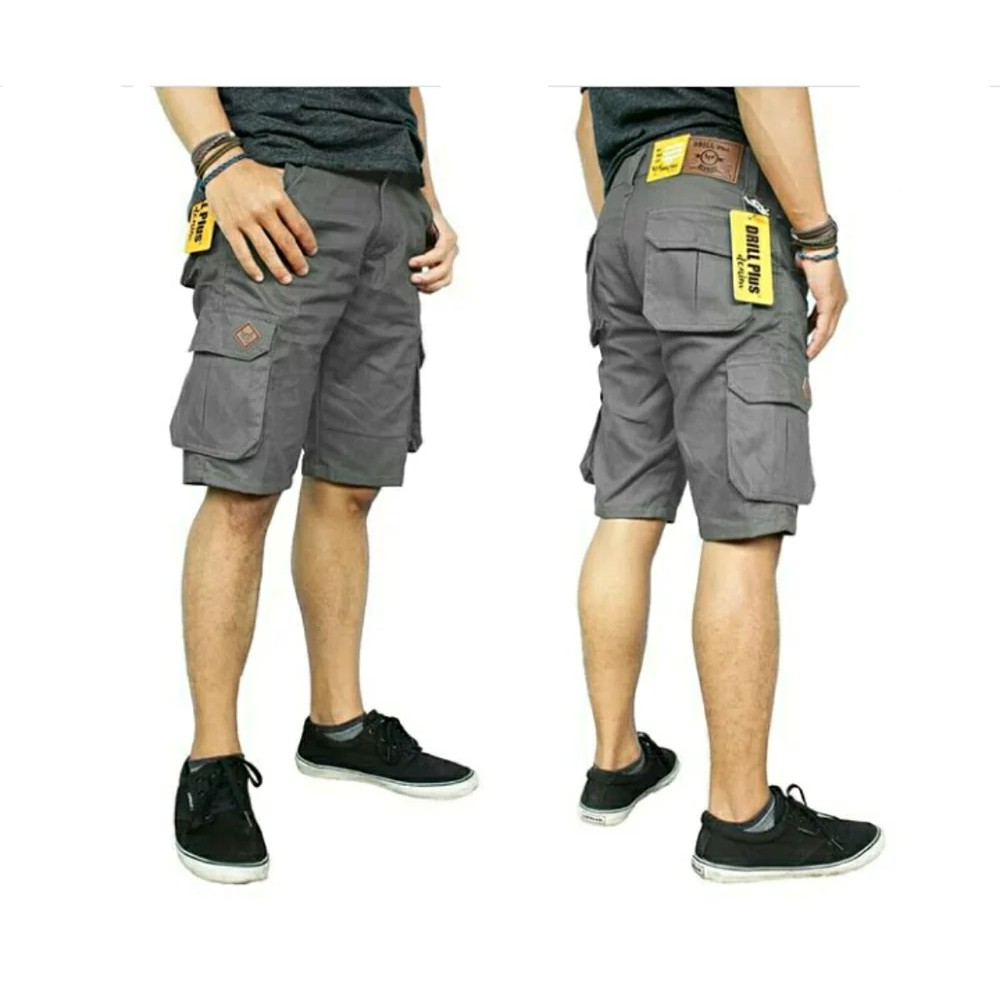 Celana Pendek Kargo Hitam Ukuran 27 - 38 / Pdl / Gunung / Short Cargo Black