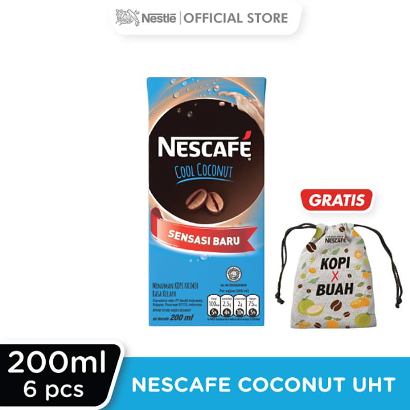 

PROMO NESCAFE COFFEE COOL COCONUT UHT 200ML 6 PCS GRATIS POUCH TERMURAH