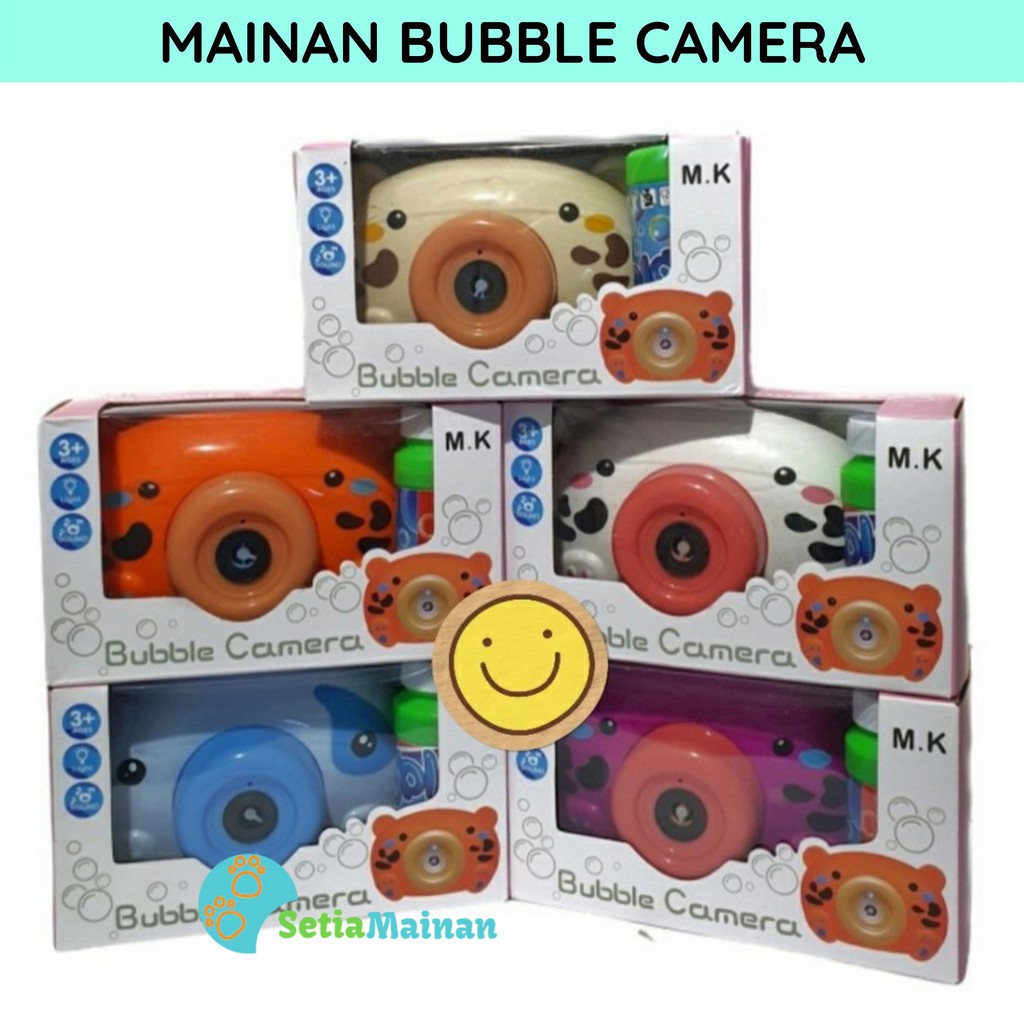 Mainan Anak Bubble Camera Kamera Sabun Busa Gelembung Animal Motif Sapi | kado hadiah ulang tahun