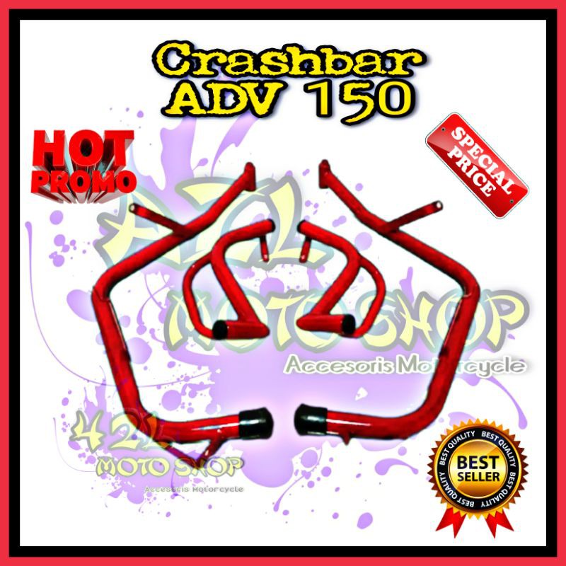 Crashbar Adv 150 crash bar pelindung body full samping depan besi kuat honda adventure