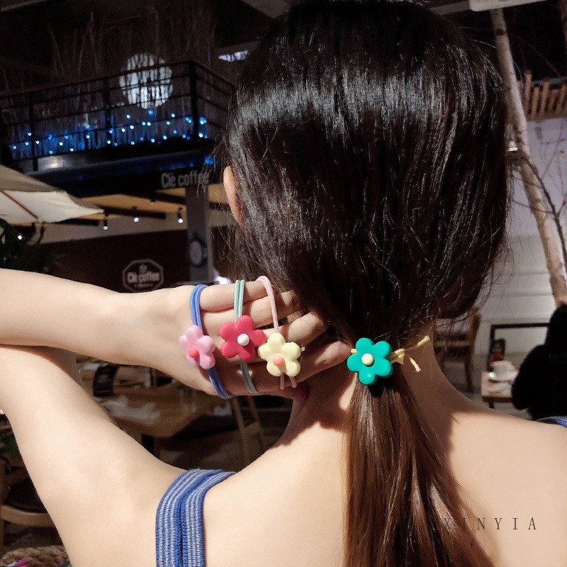 Gadis Korea Tali Rambut Warna Lucu Karet Gelang Warna Permen Cincin Rambut