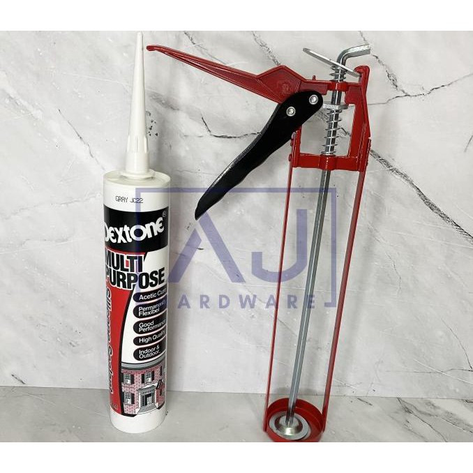 

Dextone Lem Silicone Sealant / Lem Kaca Akuarium + Alat Tembak