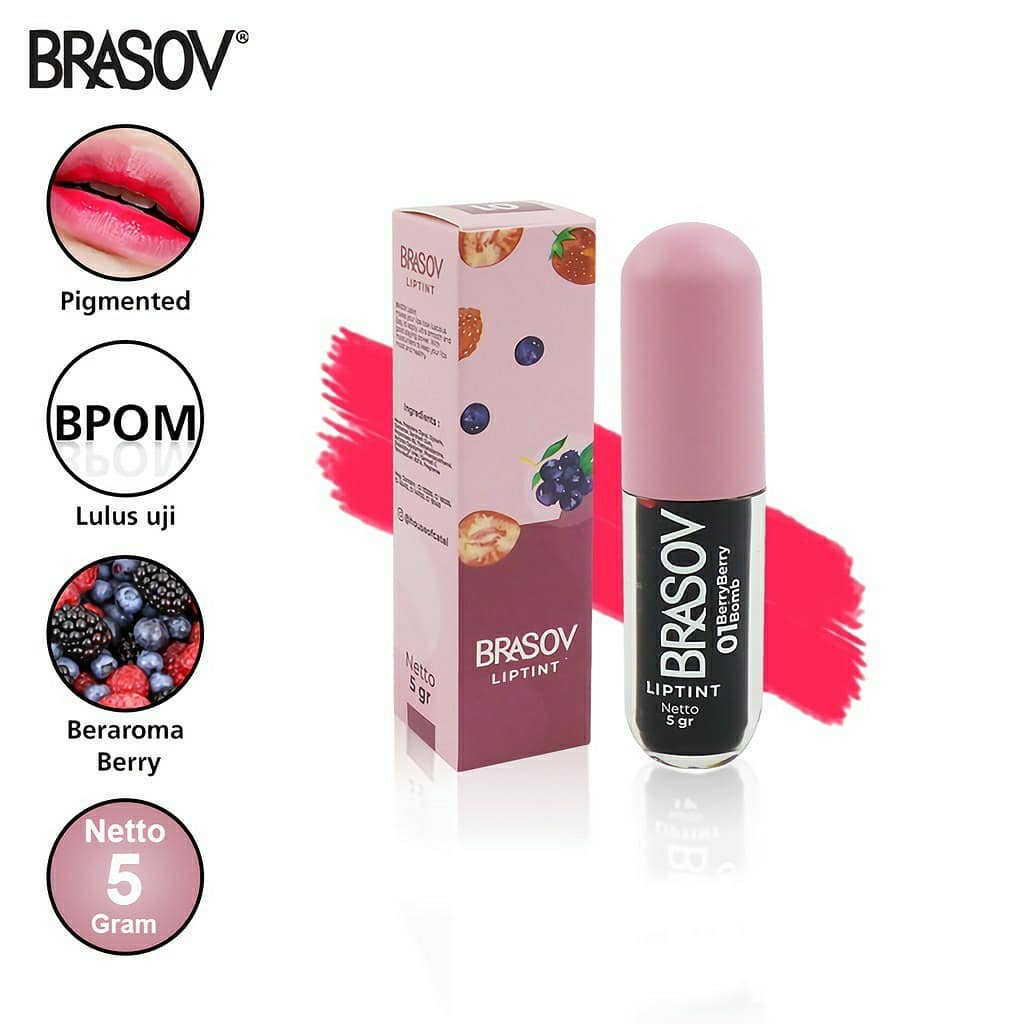 ⭐ BAGUS ⭐ BRASOV LIP TINT 5GR | Liptint Brasov Original BPOM