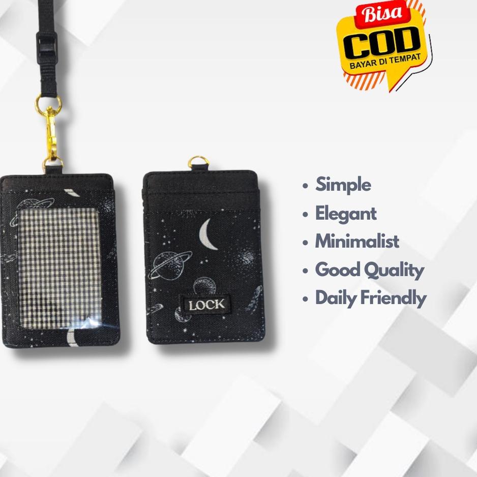 

Terlaris.. Gantungan ID Card Kantor Kasual Anti Air Kalung Name Tag Holder Lanyard Pria Wanita LS386