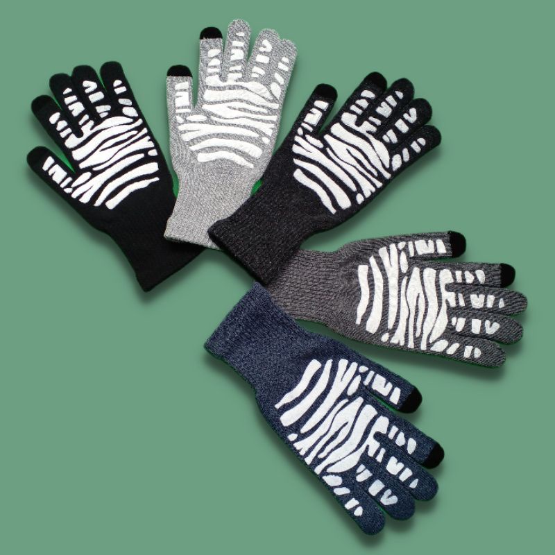 SARUNG TANGAN MOTOR TOUCH SCREEN HP / KARET ANTI SLIP / LIGHT GREY/ GLOVE  RAJUT Allbeknow