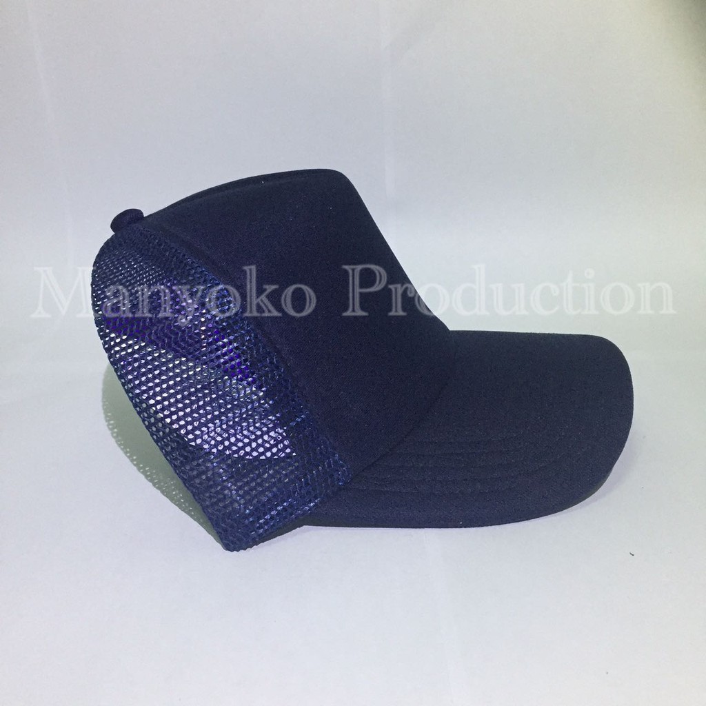 TOPI JARING (TRUCKER) POLOS BIRU DONGKER