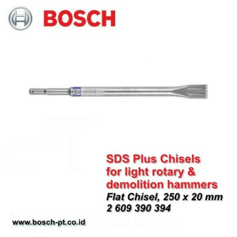 Bosch SDS Plus Flat Chisel - Mata Bobok Pipih Bosch SDS Plus