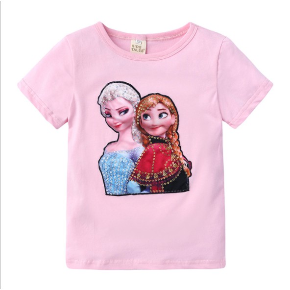 Baju LED Anak Cewe Baju Lampu Menyala Perempuan Frozen Import