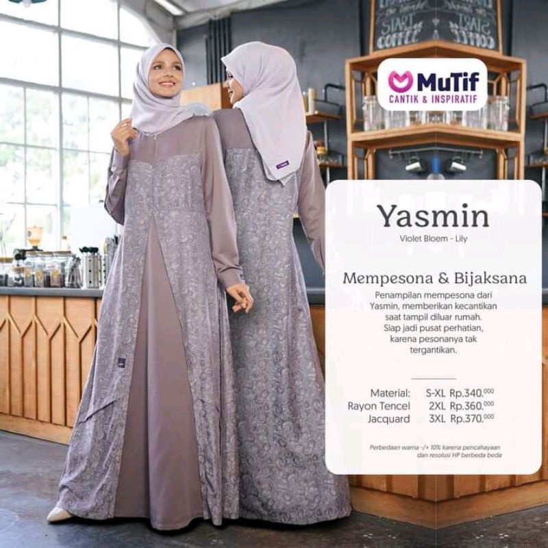 Gamis Yasmin Violet Bloem - Lily by mutif