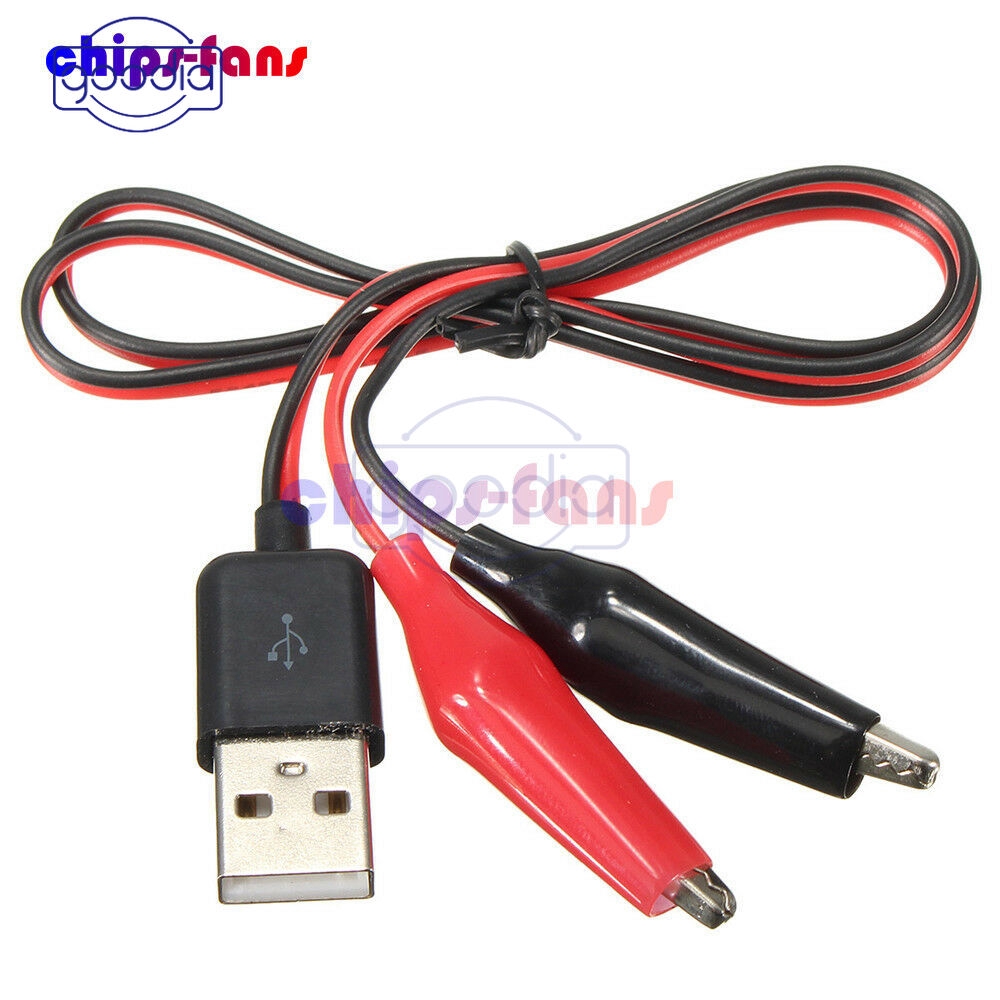 Kabel Klip Uji Alligator Ujung Ganda Ke Usb Male Hook Lead Banana Plug
