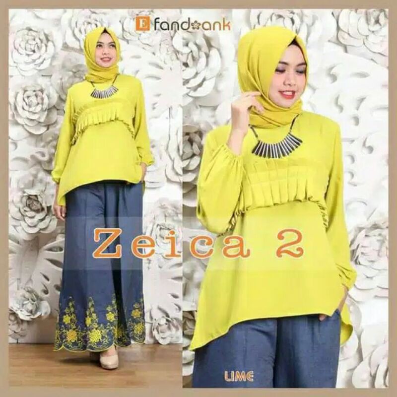 GAMIS / SET ZEICA LIME (ATASAN + CELANA KULOT)