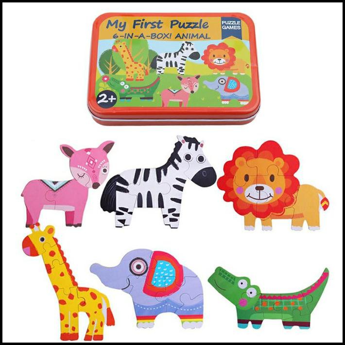 Mainan Anak Edukasi - Puzzle Blocks - Puzzle Binatang - Animal Puzzle
