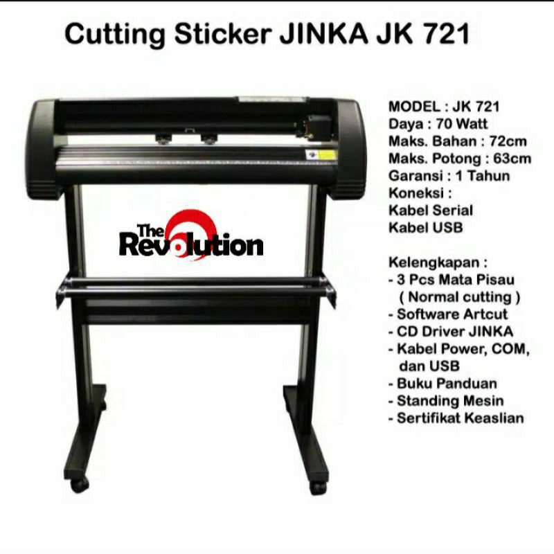 

Mesin Cutting Sticker Jinka JK 721 (72 cm)