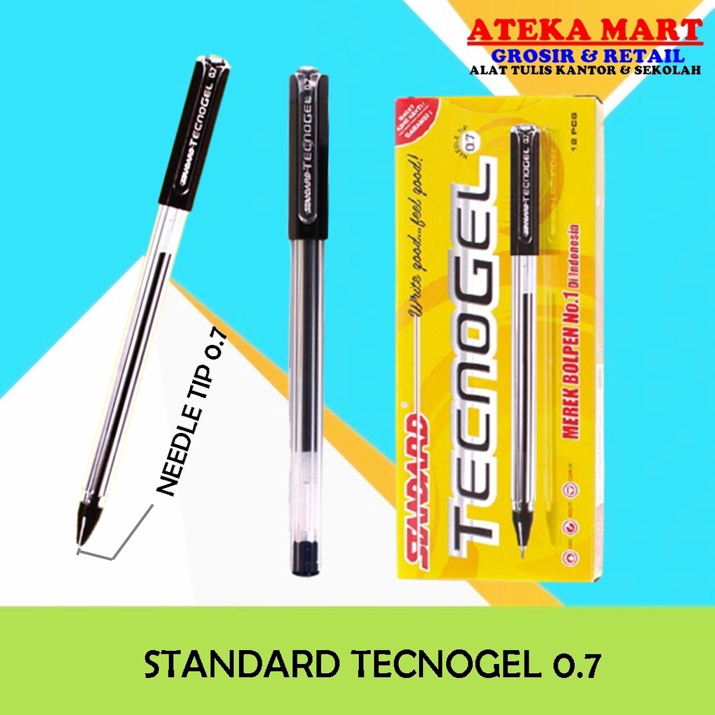 

[BOX/12PCS] STANDARD TECNOGEL PEN