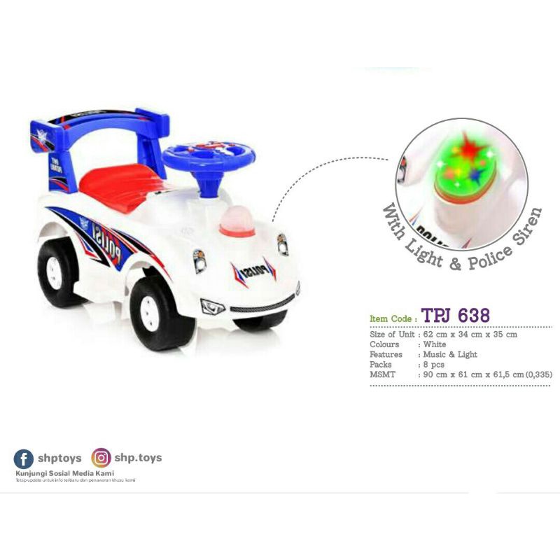 MOBIL DORONG ANAK POLISI ADA MUSIK LAMPU TERMURAH