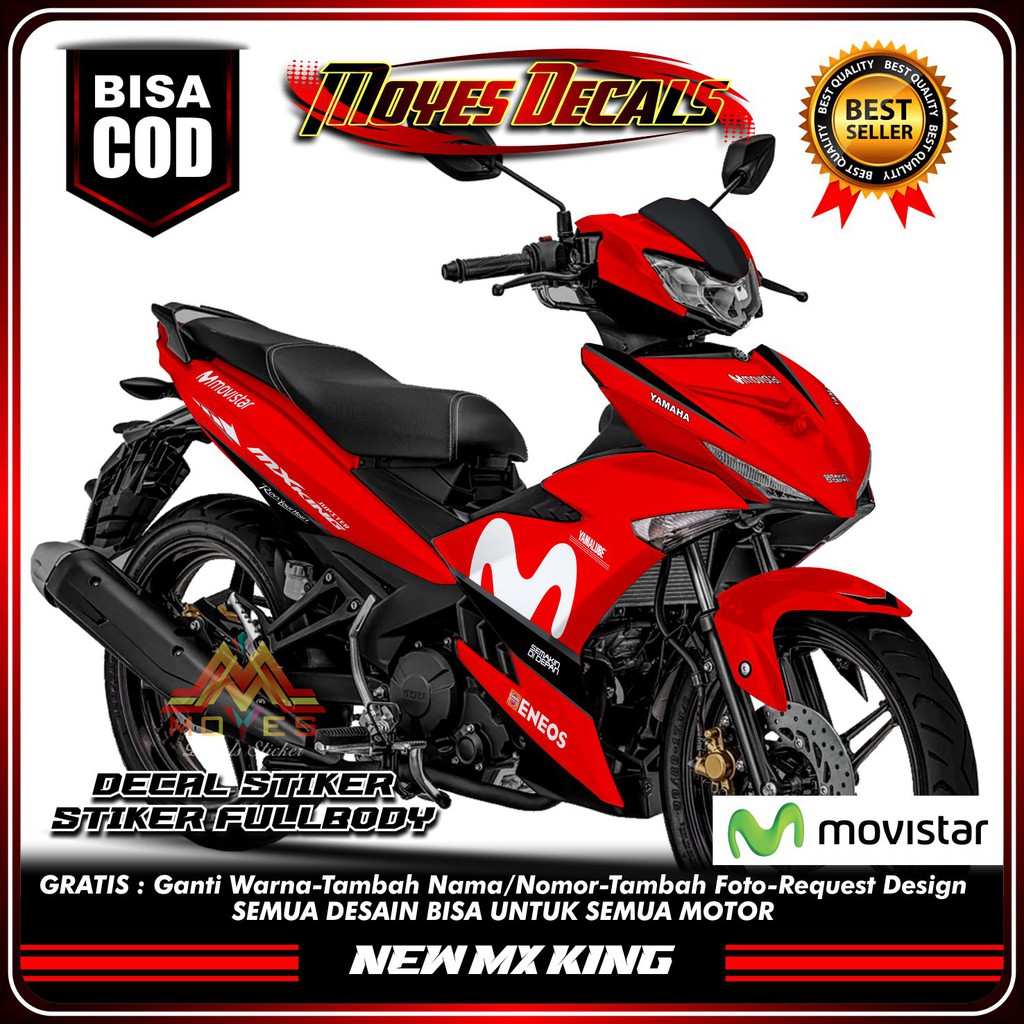 stiker motor mx king new movistar fullbody - decal stiker mx king new movistar - stiker yamaha mx ki