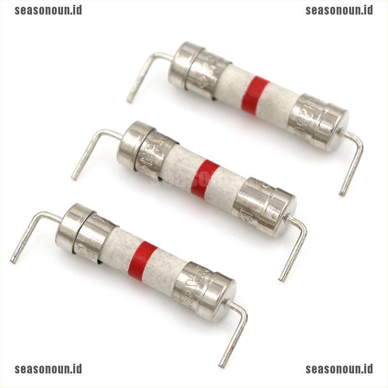 5pcs 8A 250V 5x20mm body time-lag axial lead Bahan Keramik