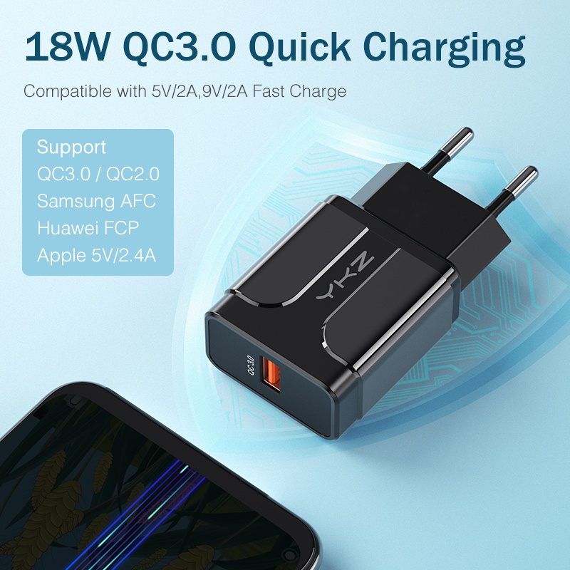 BESTE KEPALA CHARGER ADAPTER QC 3.0 18W FAST CHARGING Garansi 12 Bulan