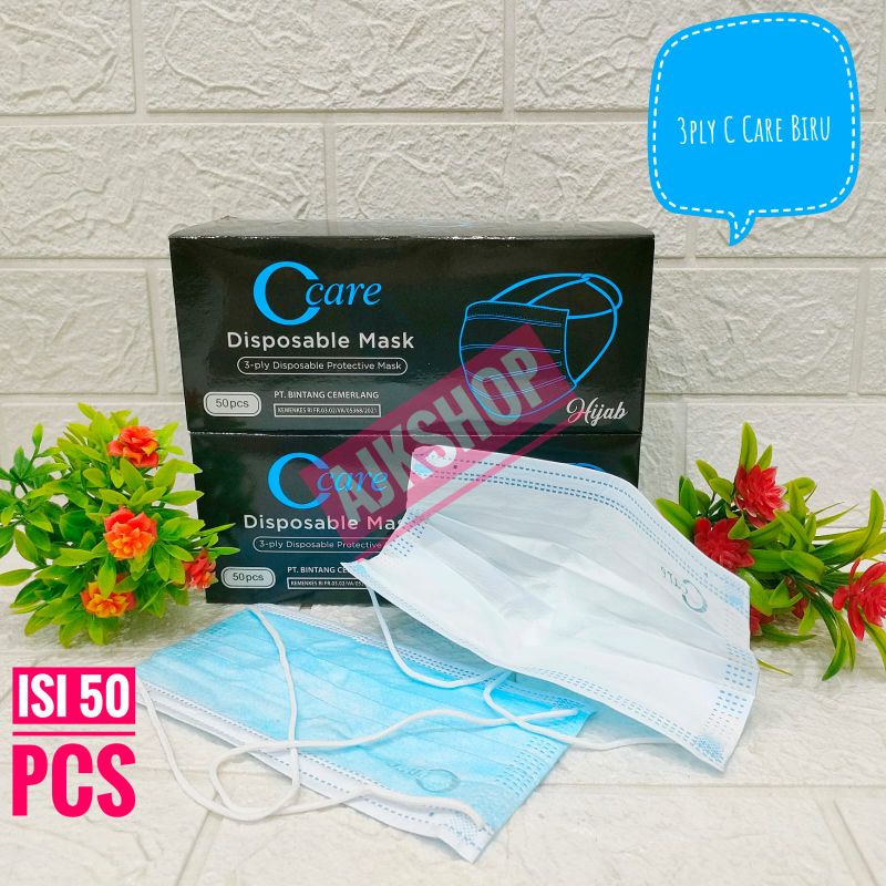 Masker Hijab 3ply isi 50pcs/box