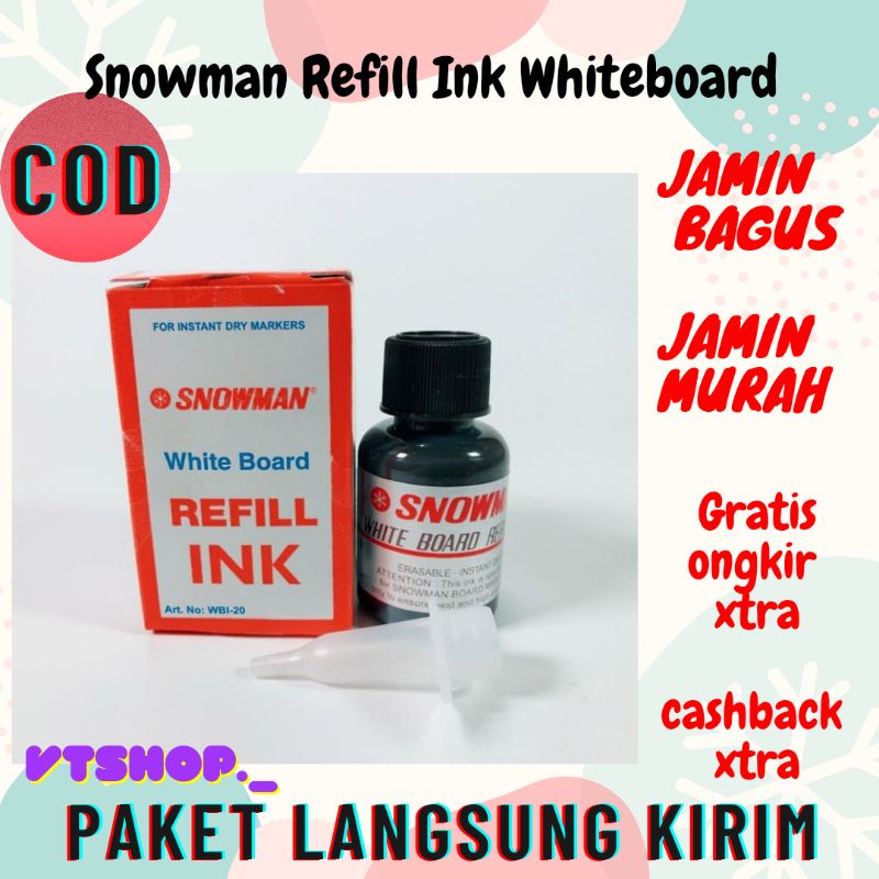 

V80 - Snowman refill ink whiteboard / tinta spidol papan tulis