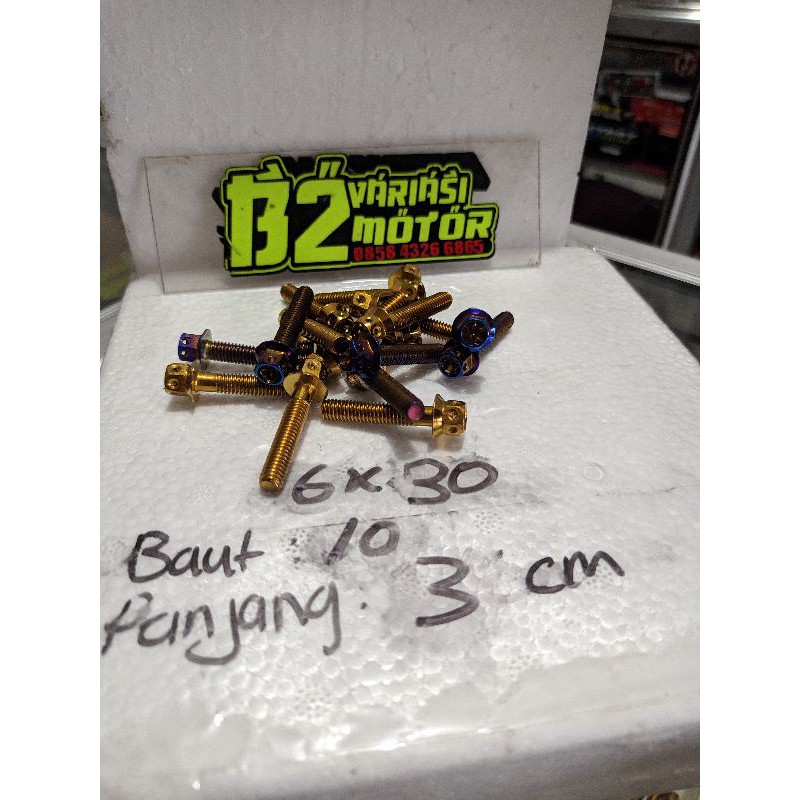 baut probolt 6x30 baut 10 panjang 3cm